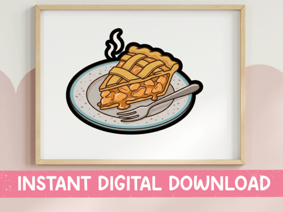 Apple Pie Slice on Plate Sticker: A Designer's Review