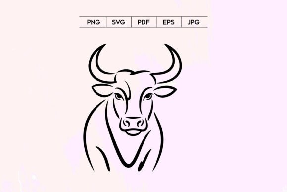 Bull Head Line Art SVG: A Designer's Review for Embroidery