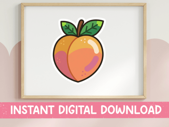Cute Peach Fruit Sticker Design: A Designer's Review