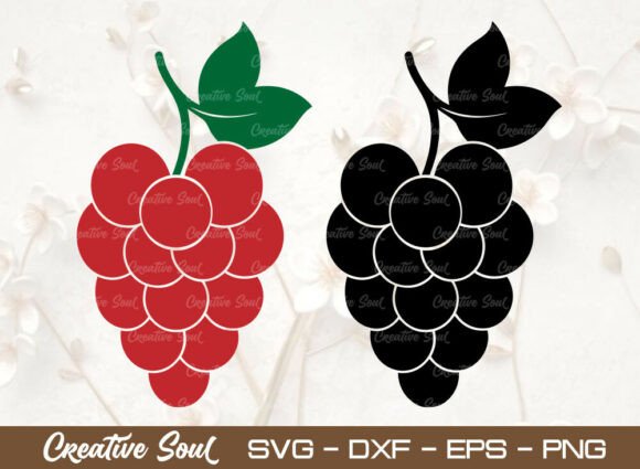 Grapes Silhouette SVG Cut, Grape Vine Review