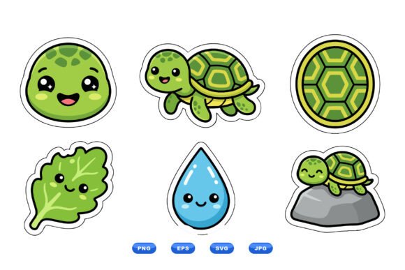 Kawaii Turtle Sticker Clipart: A Designer's Review