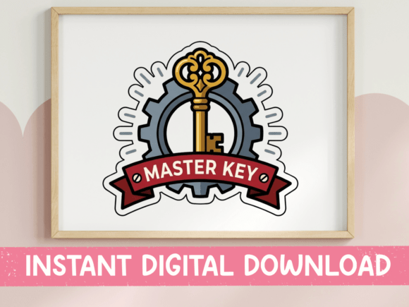 Master Key Badge Steampunk Sticker: A Designer's Review