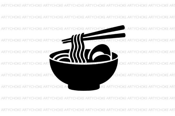 Noodle Bowl SVG: A Designer's Take on Kawaii Embroidery