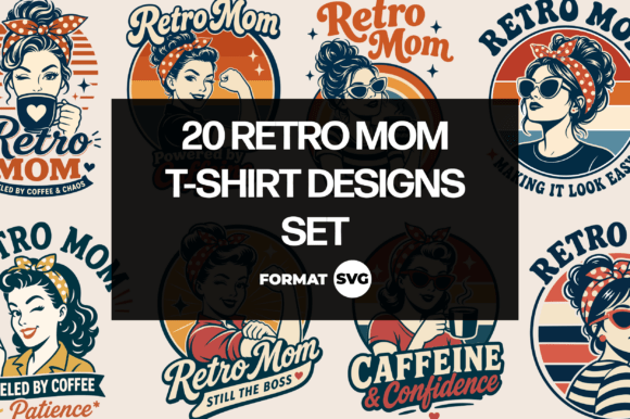 Review: 20 Retro Mom SVG Design Bundle for Embroidery
