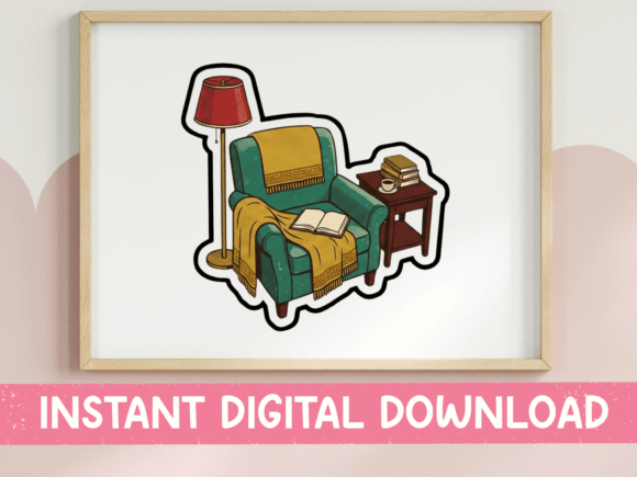 Review: Cozy Reading Nook Armchair Sticker for Embroidery