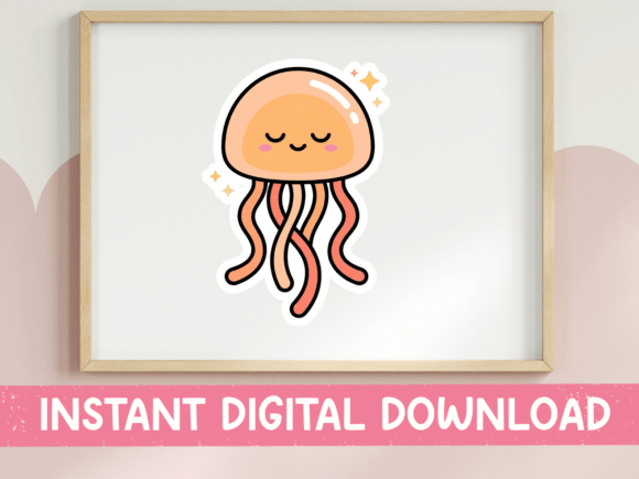 Review: Cute Kawaii Jellyfish Sticker Design for Embroidery