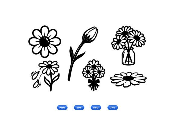 Review: Hand Drawn Daisy SVG Clipart for Embroidery