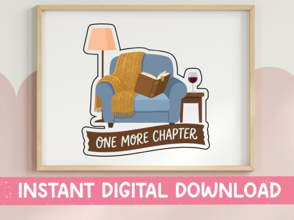 Review: One More Chapter Cozy Reading Sticker Design