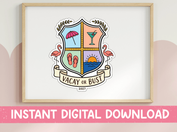 Vacay or Bust 2027 Crest Badge Sticker Review