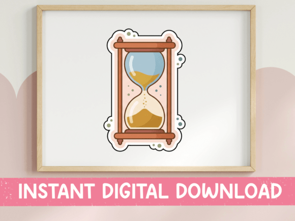 Vintage Hourglass Sticker Design: A Designer's Review