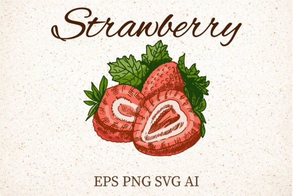 Vintage Strawberry Clipart Review for Embroidery