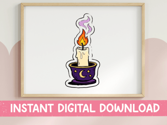 Witchy Moon Candle SVG: A Designer's Review for Embroidery